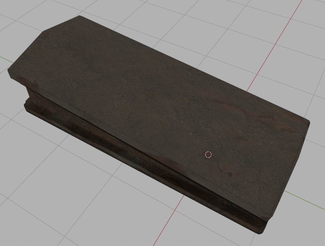 Grave Coffin 2 Low-poly 3D model_3