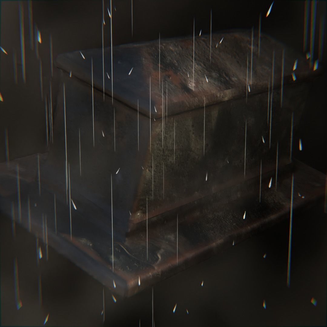 Grave Coffin 2 Low-poly 3D model_5