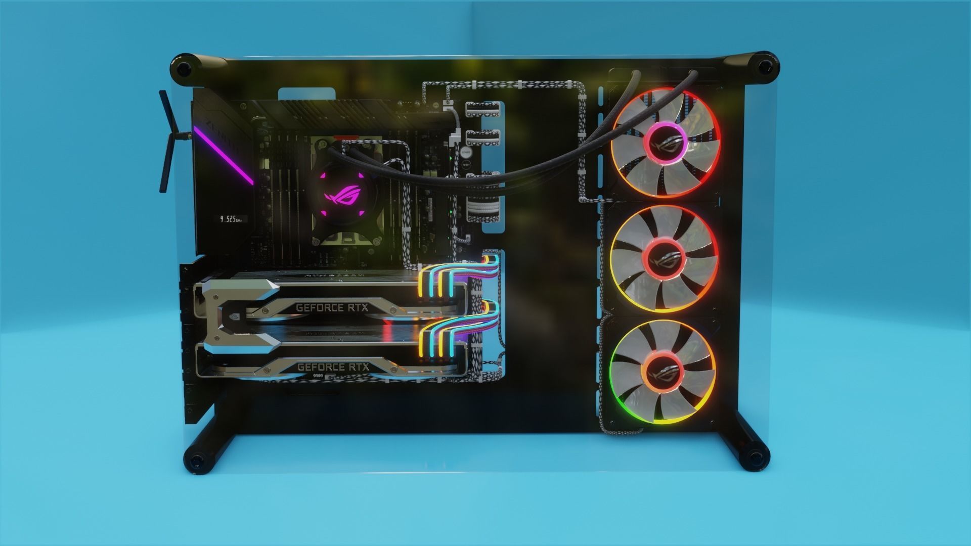 Raijintek Pean Mit Rog Zenith Extreme Alpha X RTX 2080TI SLI 3D model_1