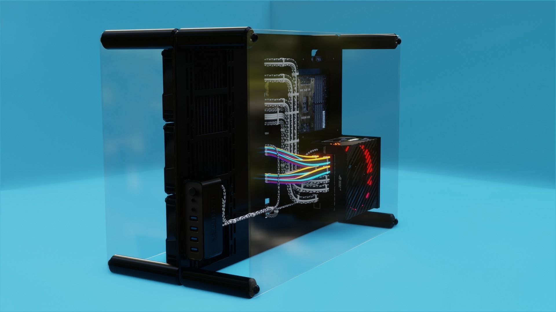 Raijintek Pean Mit Rog Zenith Extreme Alpha X RTX 2080TI SLI 3D model_3