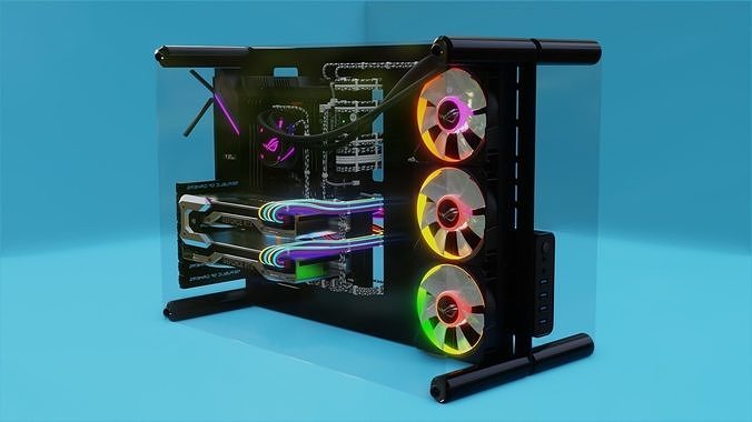 Raijintek Pean Mit Rog Zenith Extreme Alpha X RTX 2080TI SLI 3D model