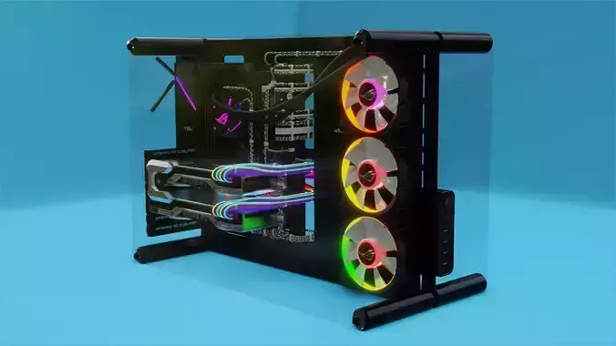 Raijintek Pean Mit Rog Zenith Extreme Alpha X RTX 2080TI SLI 3D model