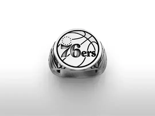 Philadelphia 76ers Ring NBA Championship Basketball 3D print model