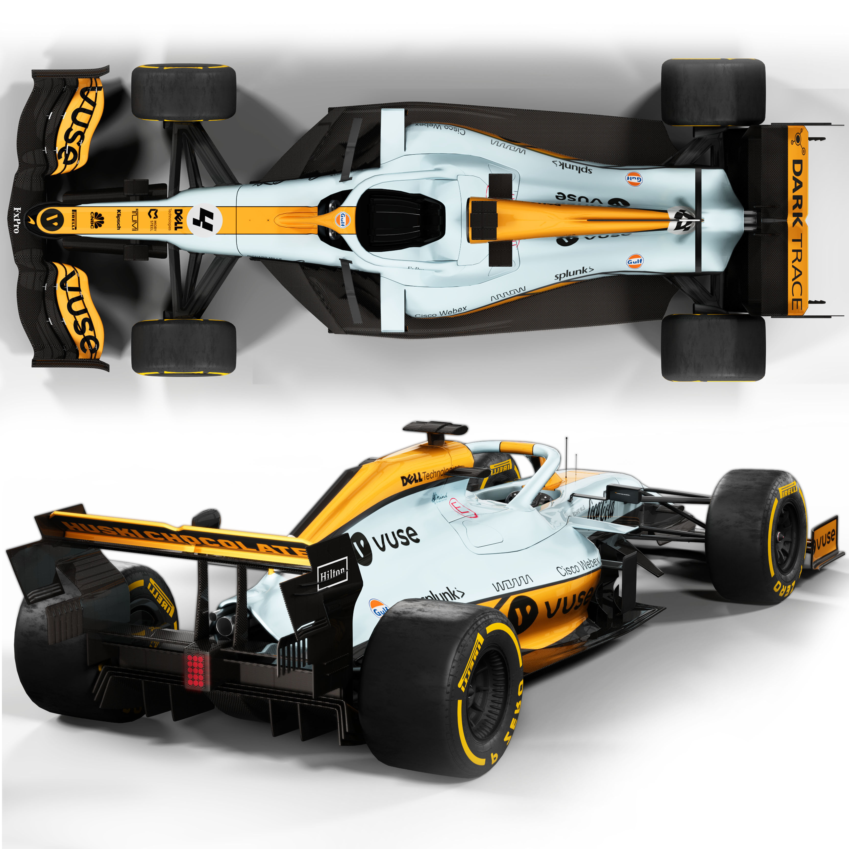 formula 1 mclaren car 3D model_2