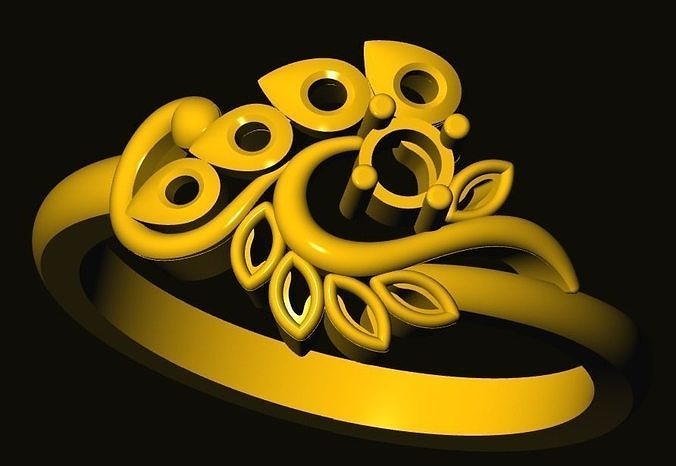 rings gold ring 3D print model