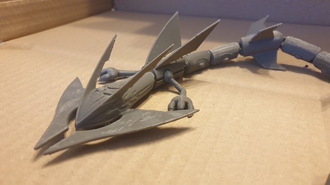 Articulated Pokemon Mega Rayquaza 3D print model