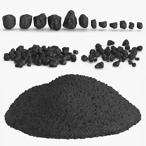 Anthracite Coal Low-poly 3D model