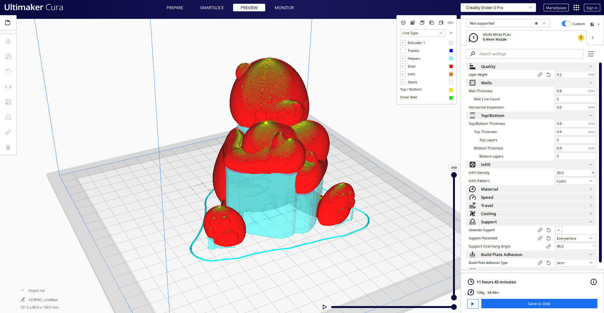 Cute Bear 3D print model_9