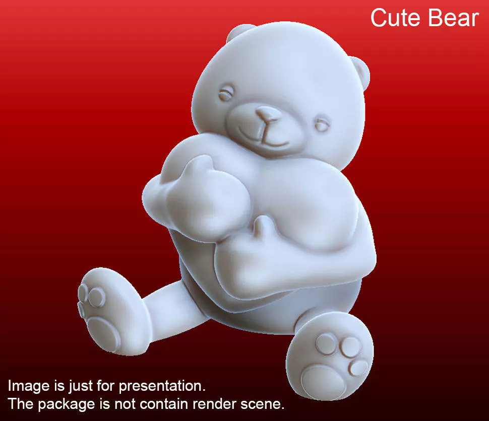 Cute Bear 3D print model_0