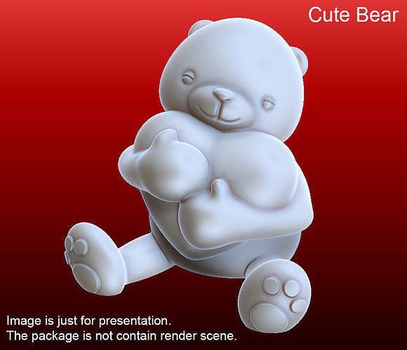 Cute Bear 3D print model