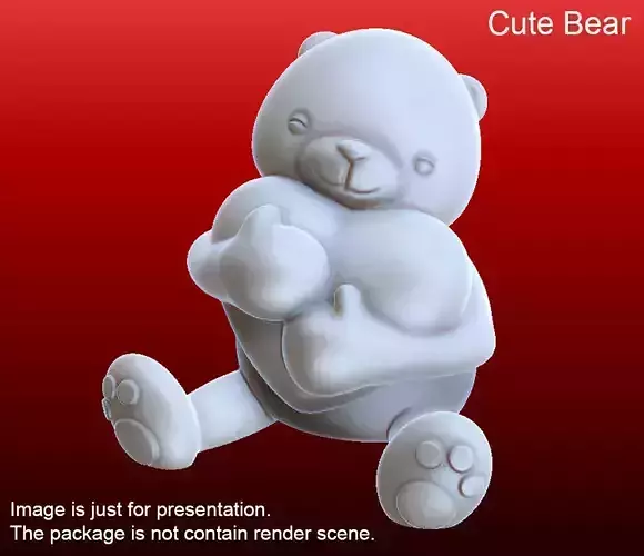 Cute Bear 3D print model