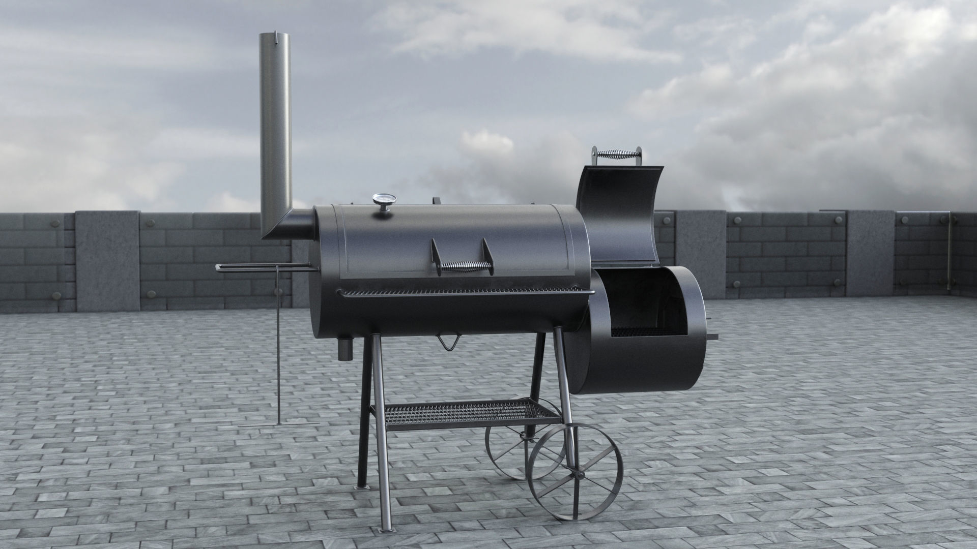 BBQ Grill  v1 Low-poly 3D model_4