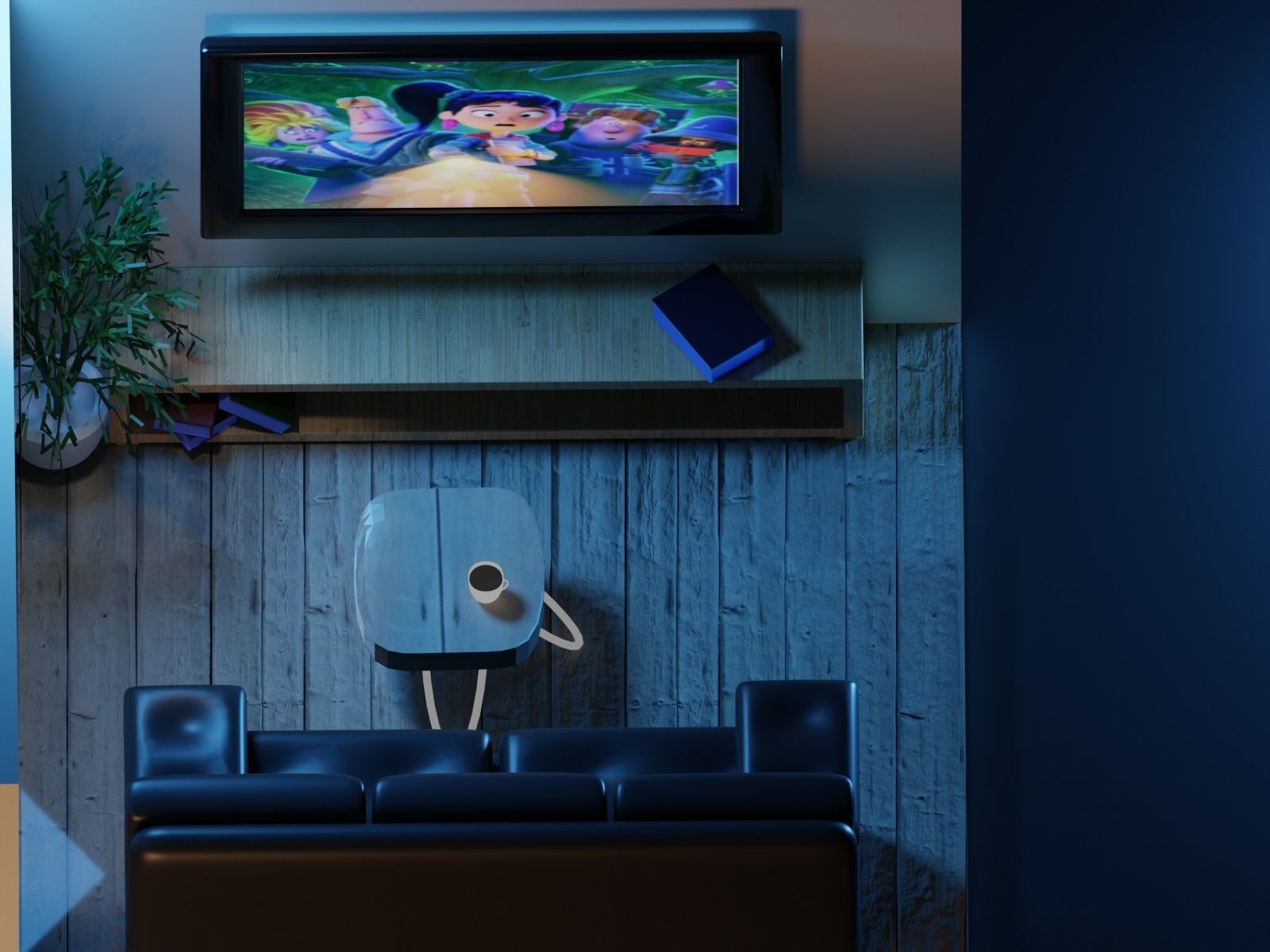 movie room 3D model_2