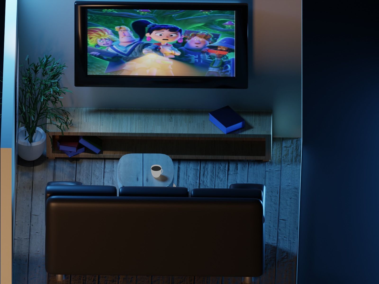 movie room 3D model_1