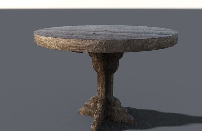 round table Low-poly 3D model