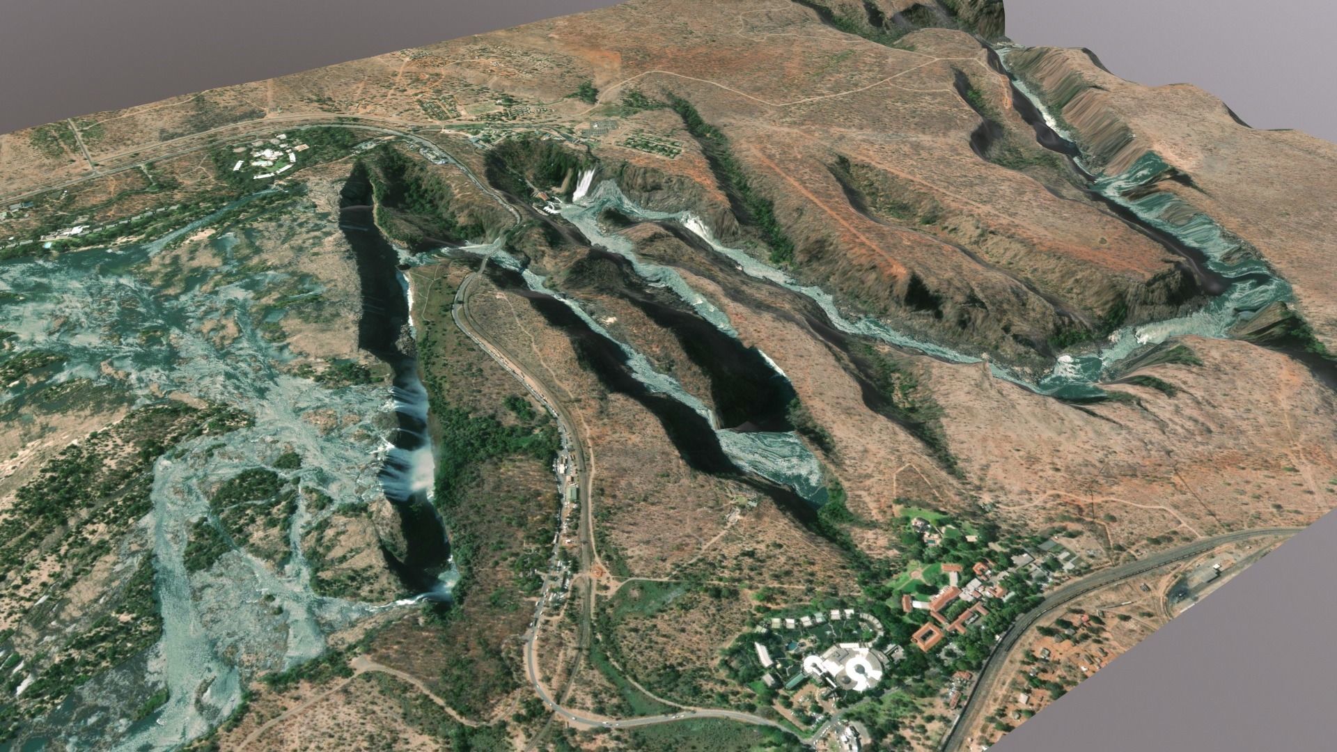 Landscape Victoria Falls 3D model_7
