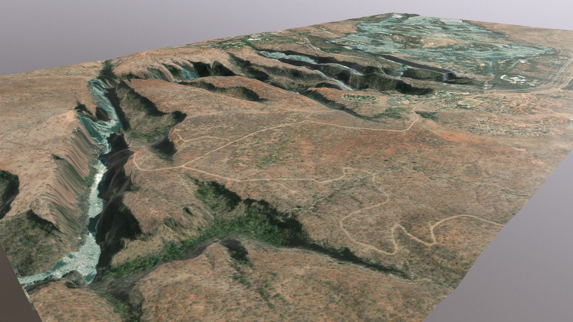 Landscape Victoria Falls 3D model_5