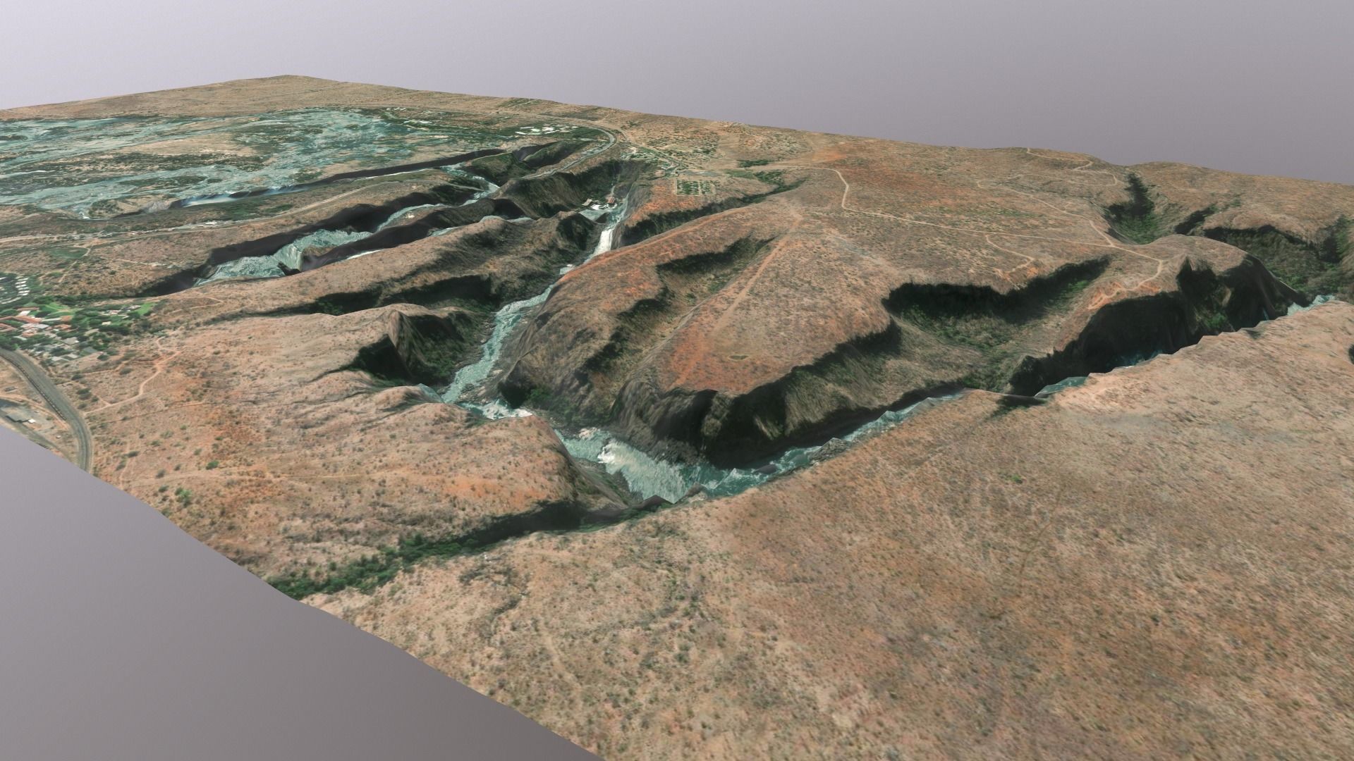 Landscape Victoria Falls 3D model_2
