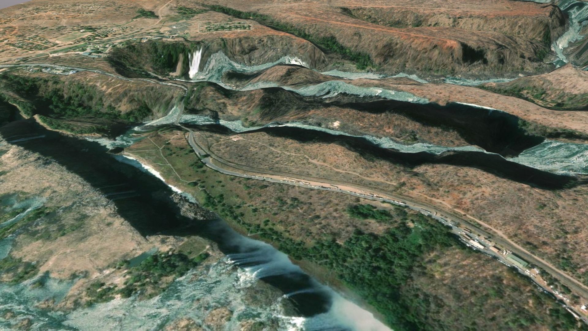 Landscape Victoria Falls 3D model_8