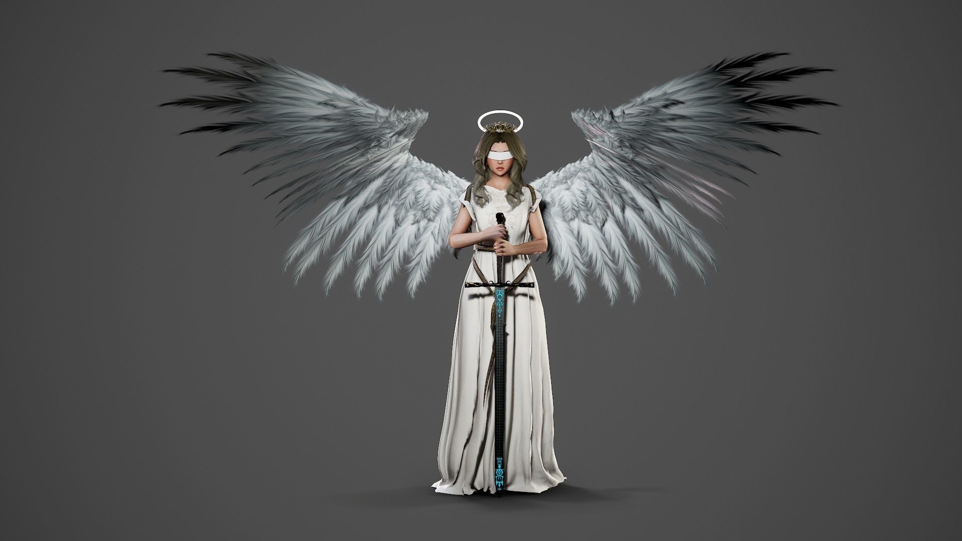 Nemesis - Game Ready angel Low-poly 3D model_13
