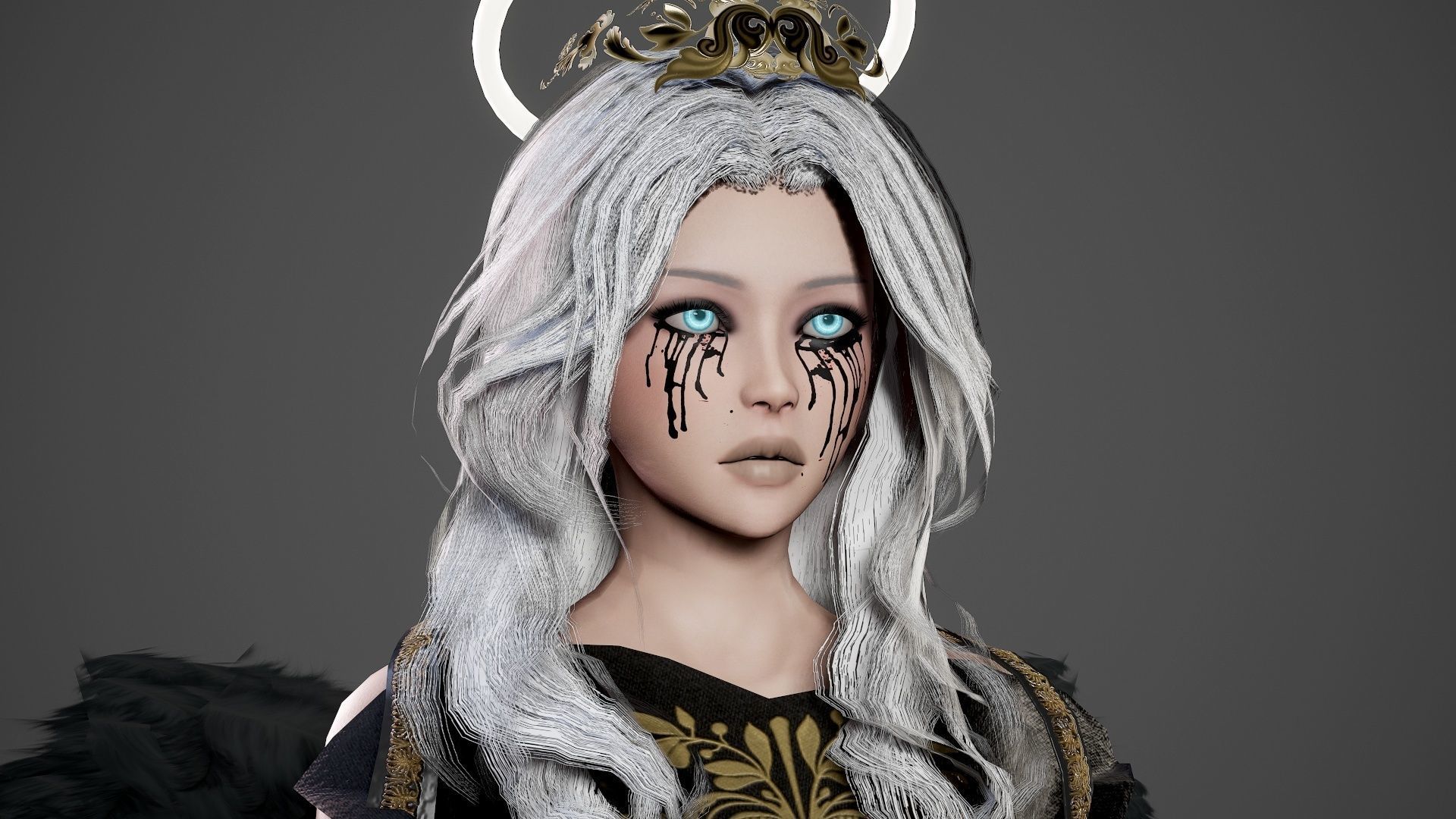 Nemesis - Game Ready angel Low-poly 3D model_17
