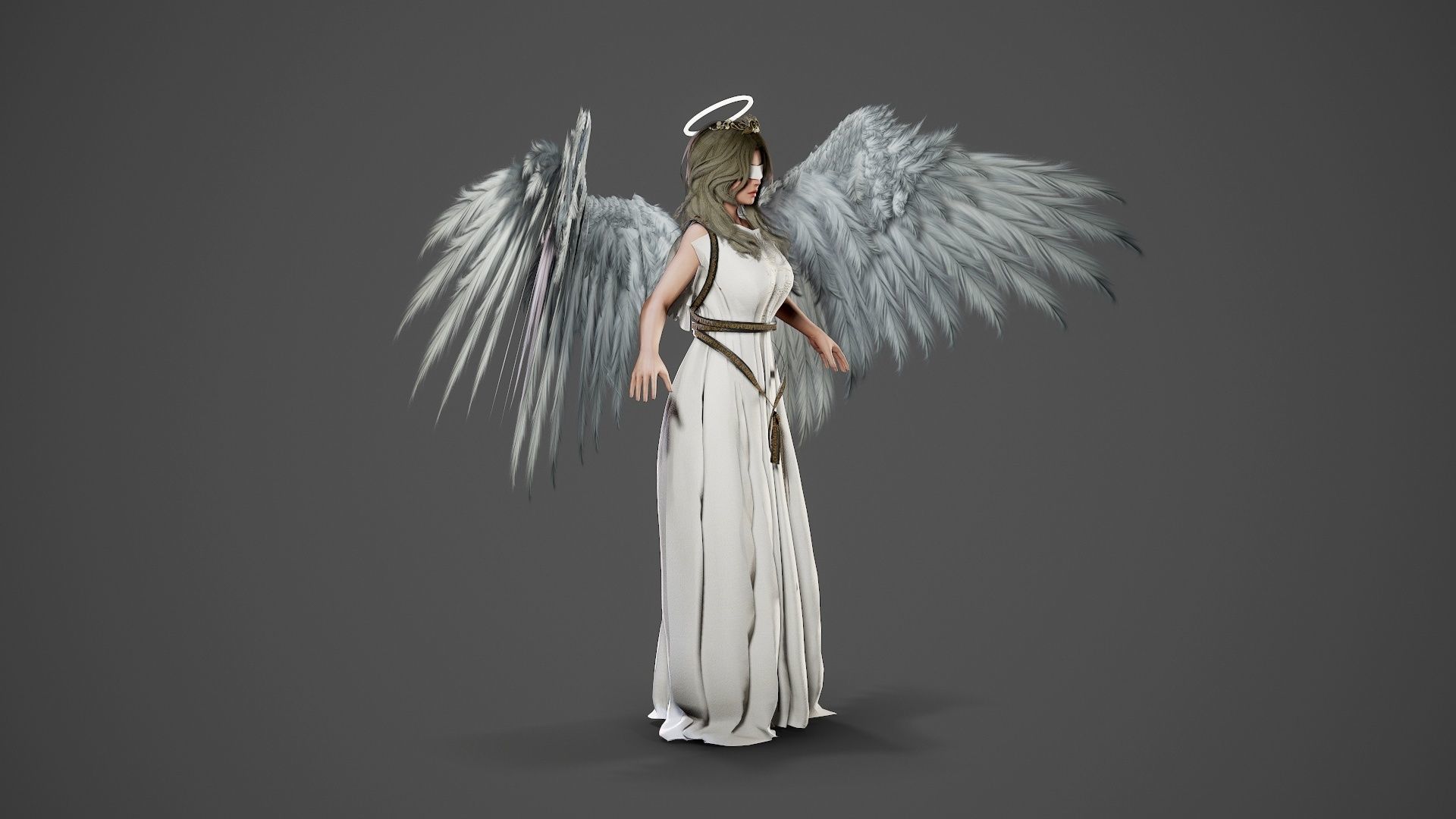 Nemesis - Game Ready angel Low-poly 3D model_9