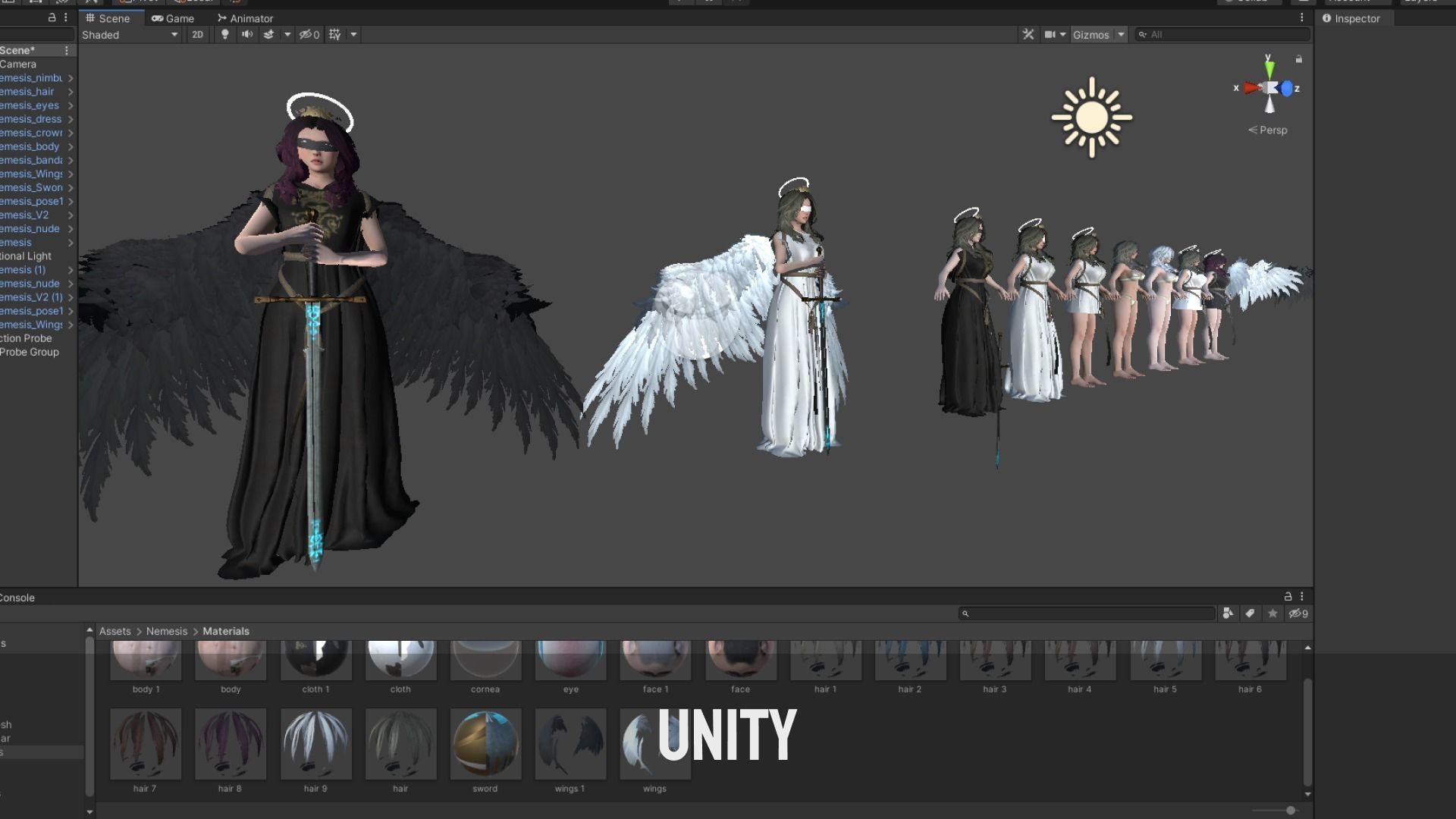 Nemesis - Game Ready angel Low-poly 3D model_3