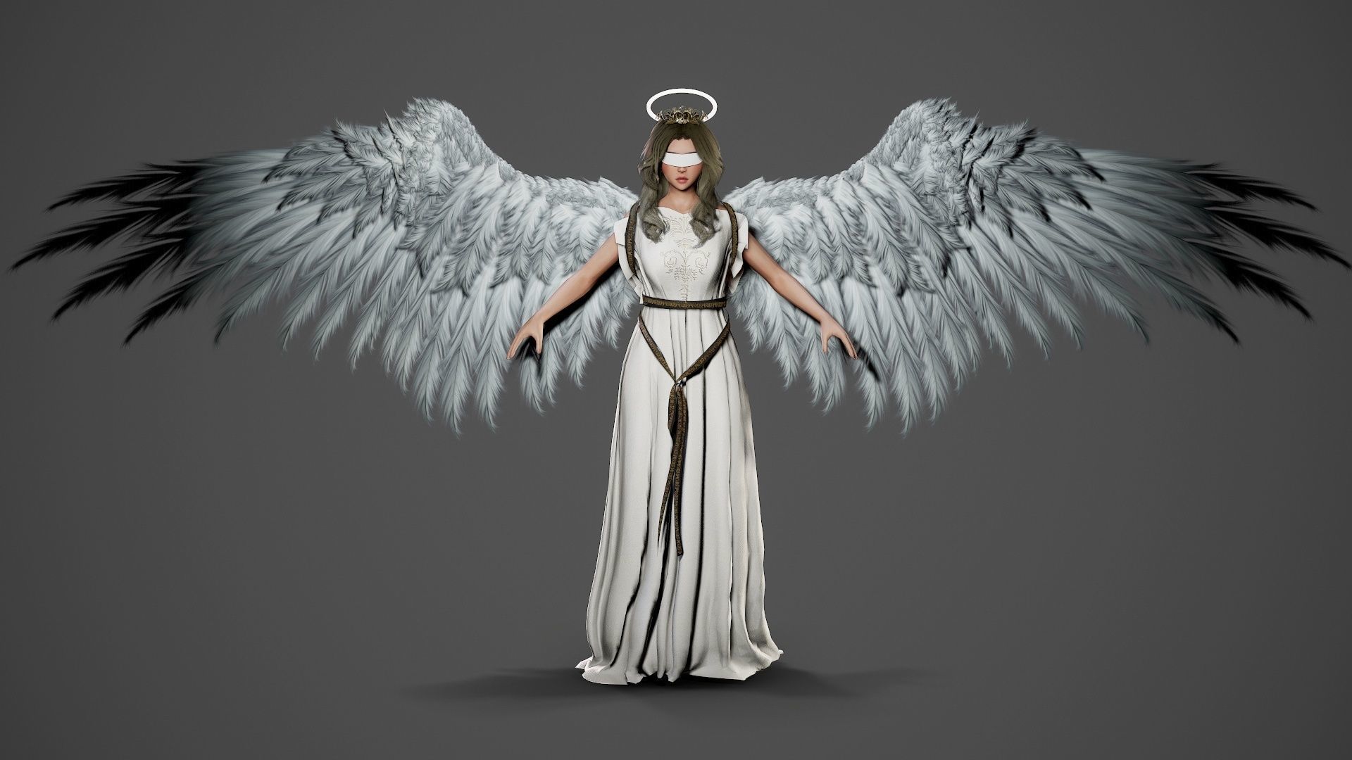 Nemesis - Game Ready angel Low-poly 3D model_8