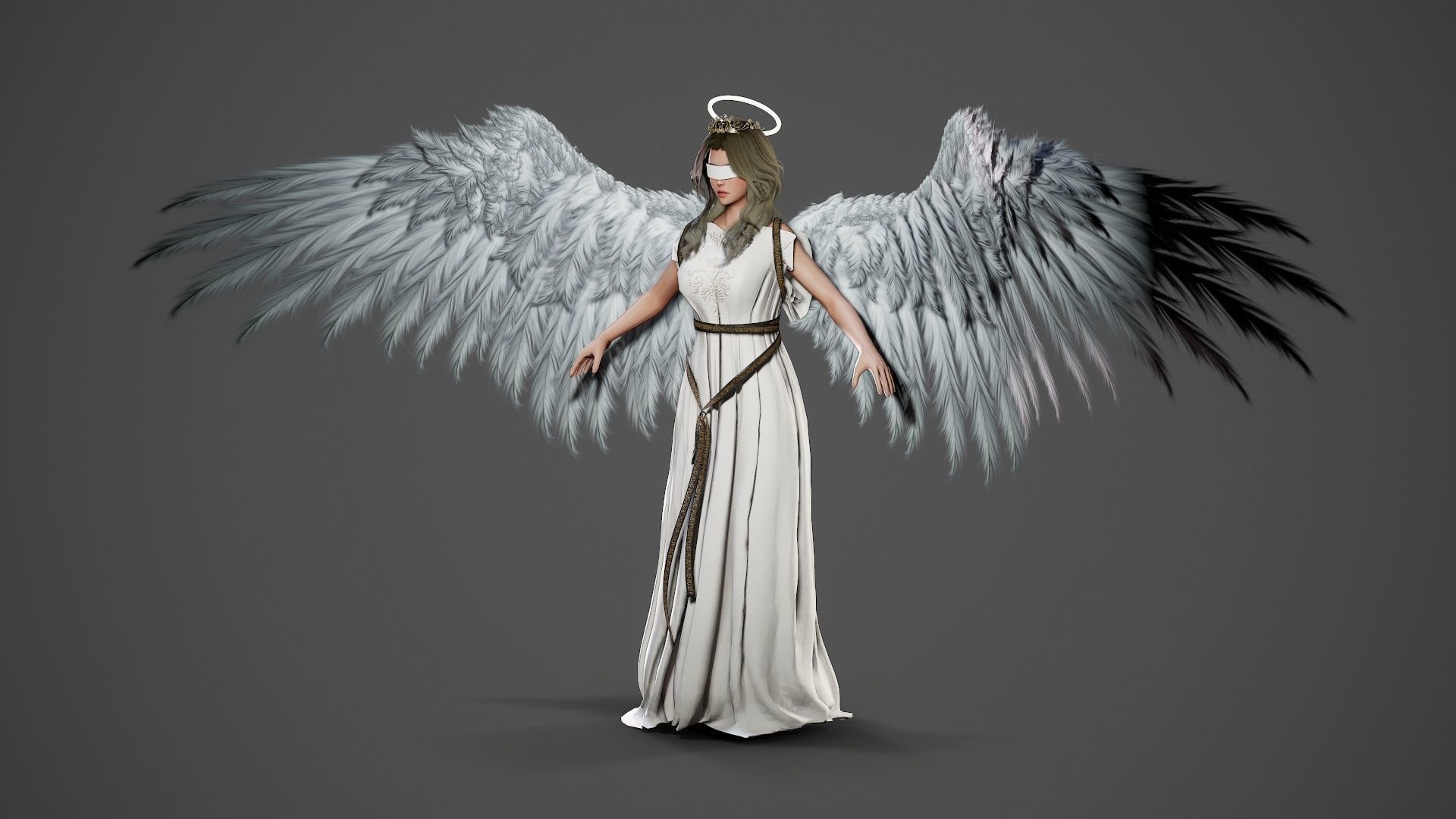 Nemesis - Game Ready angel Low-poly 3D model_11