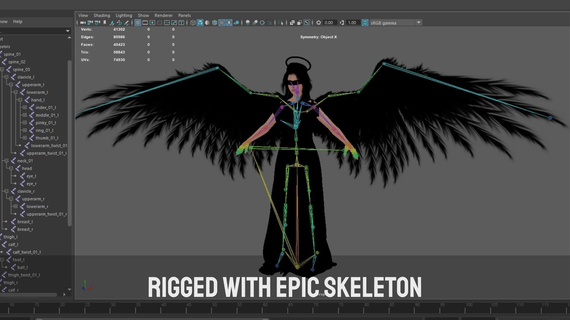 Nemesis - Game Ready angel Low-poly 3D model_5