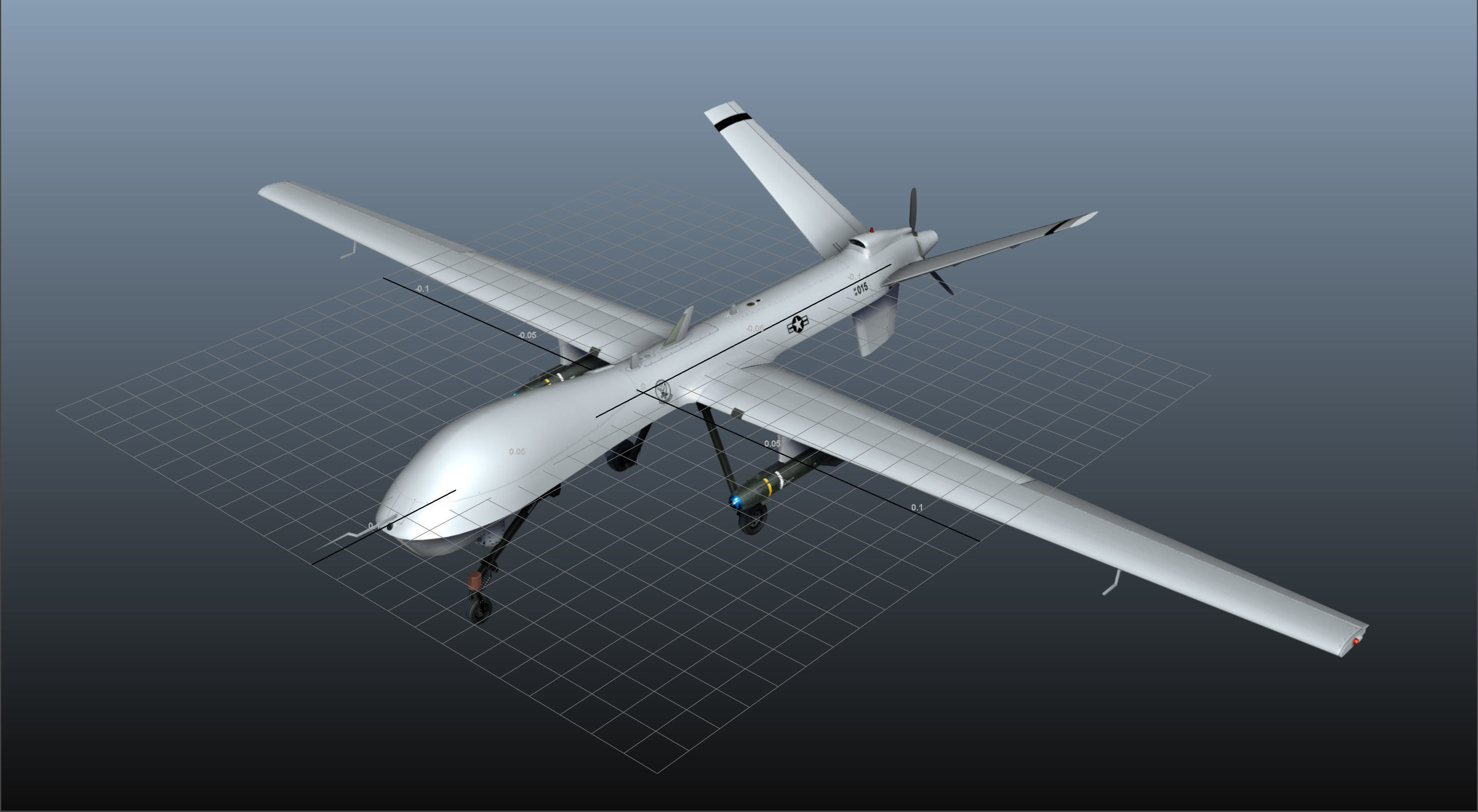 General Atomics MQ 9 Predator Reaper 3D model_5