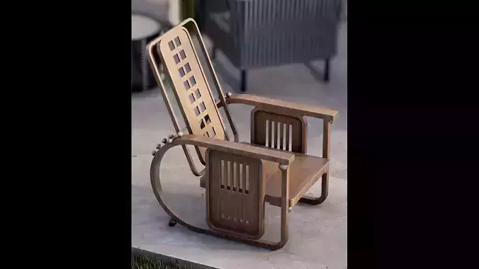 Sitzmaschine Armchair by Josef Hoffmann 3D model