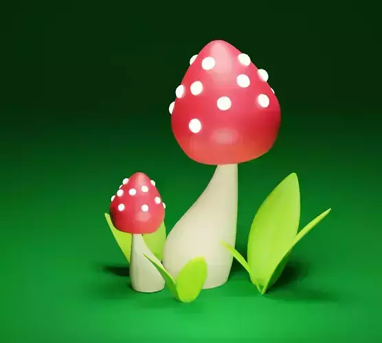 cartoon Mushroom 3d model blender