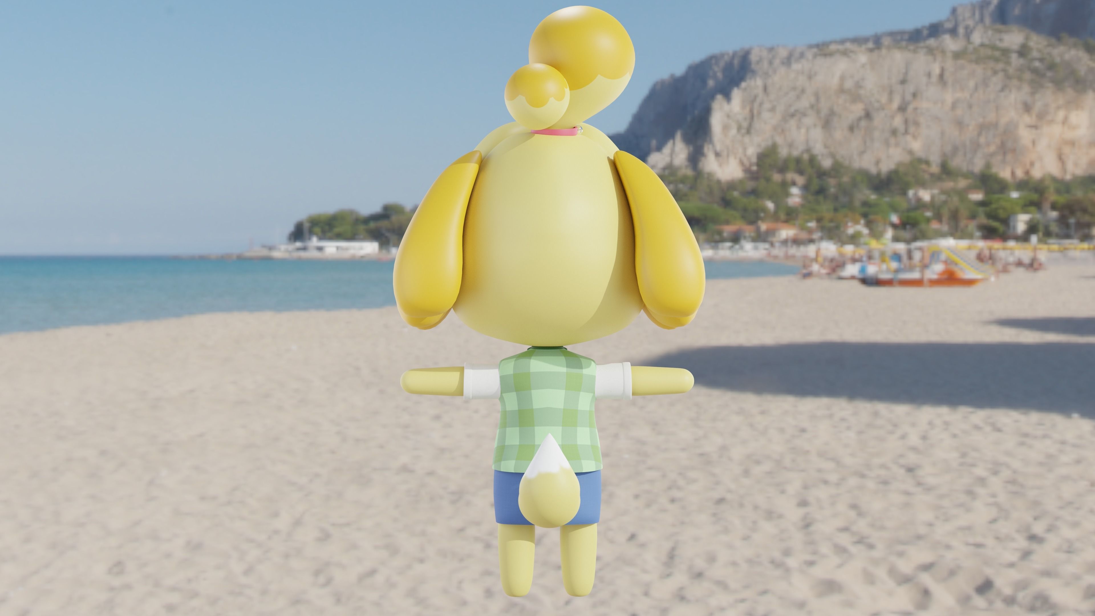 Isabelle - Animal Crossing  3D model_6