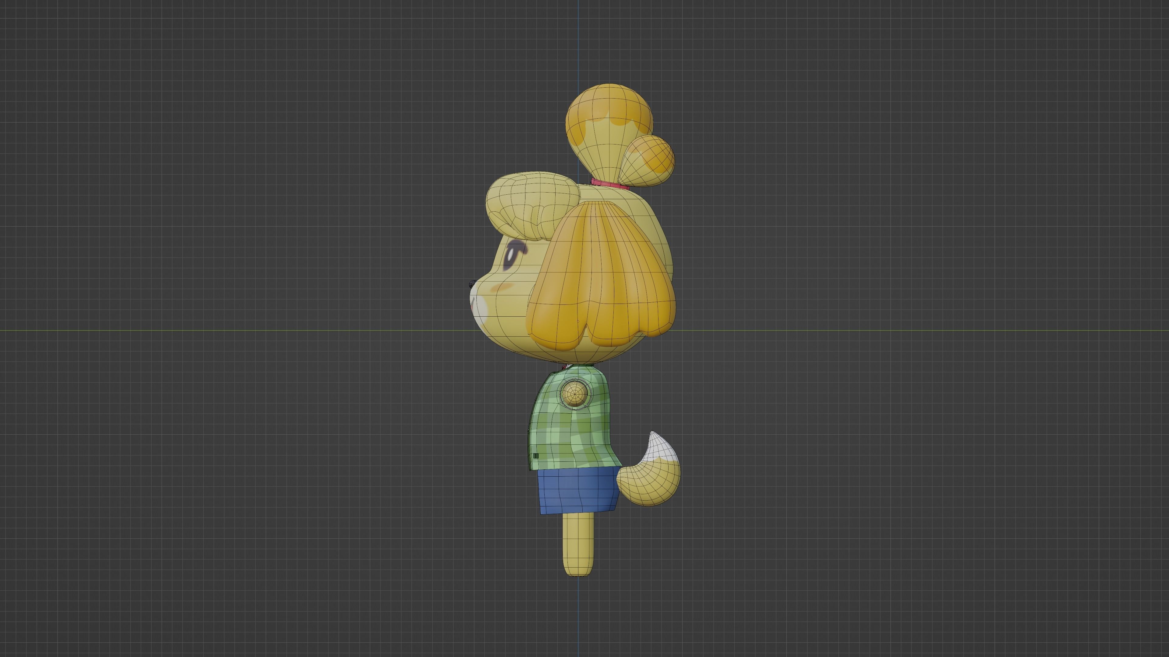 Isabelle - Animal Crossing  3D model_3