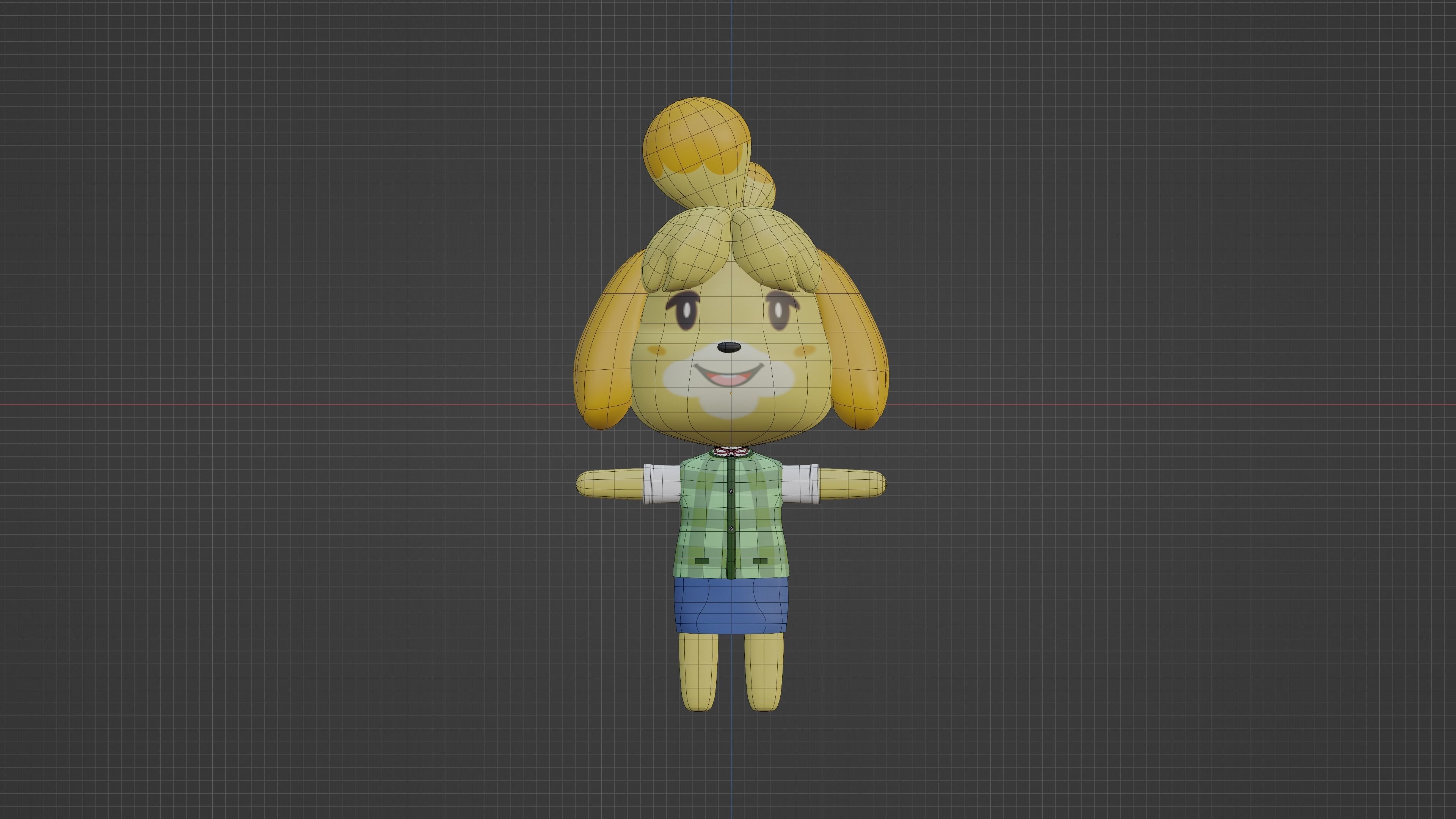 Isabelle - Animal Crossing  3D model_2