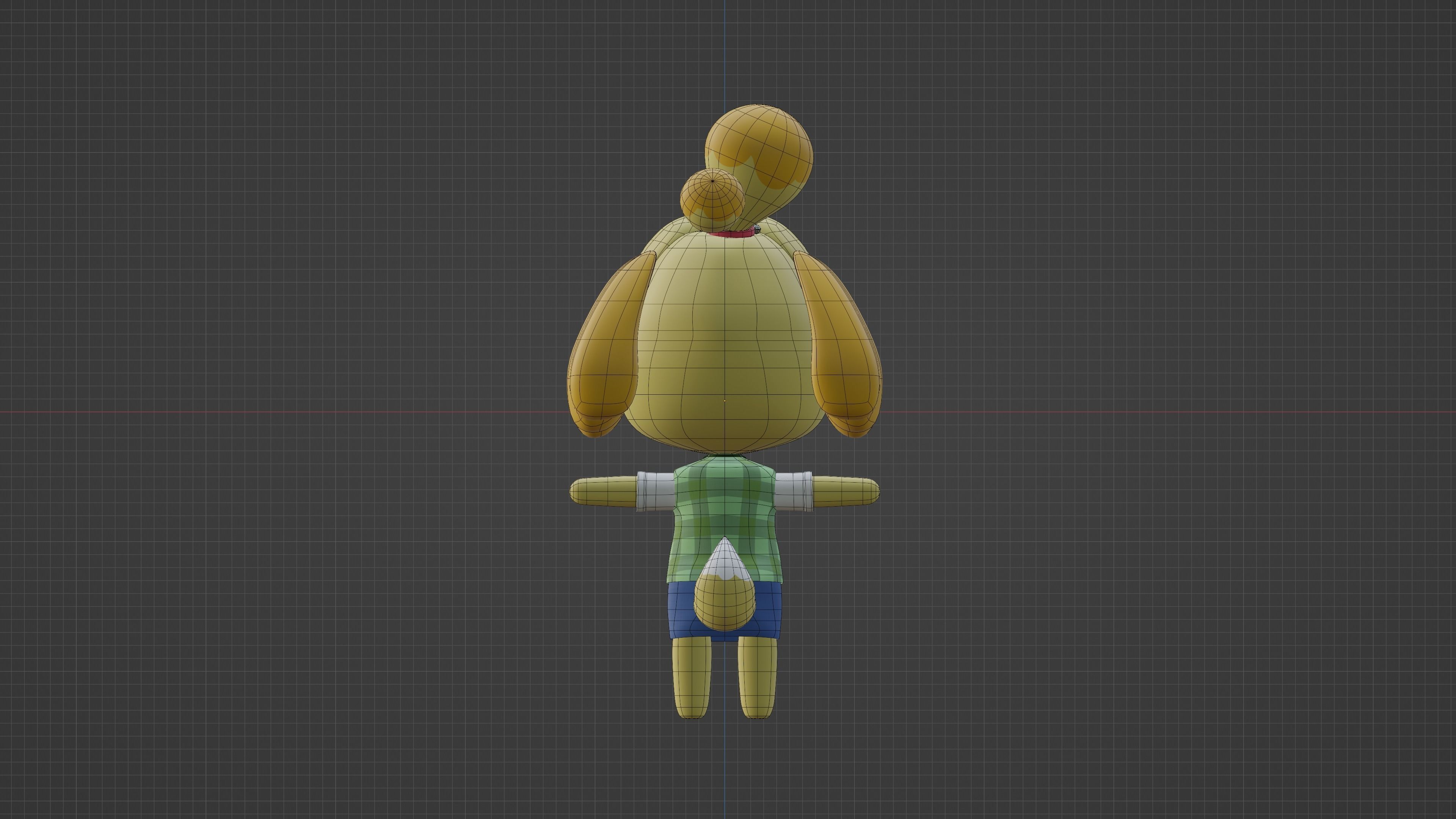 Isabelle - Animal Crossing  3D model_4