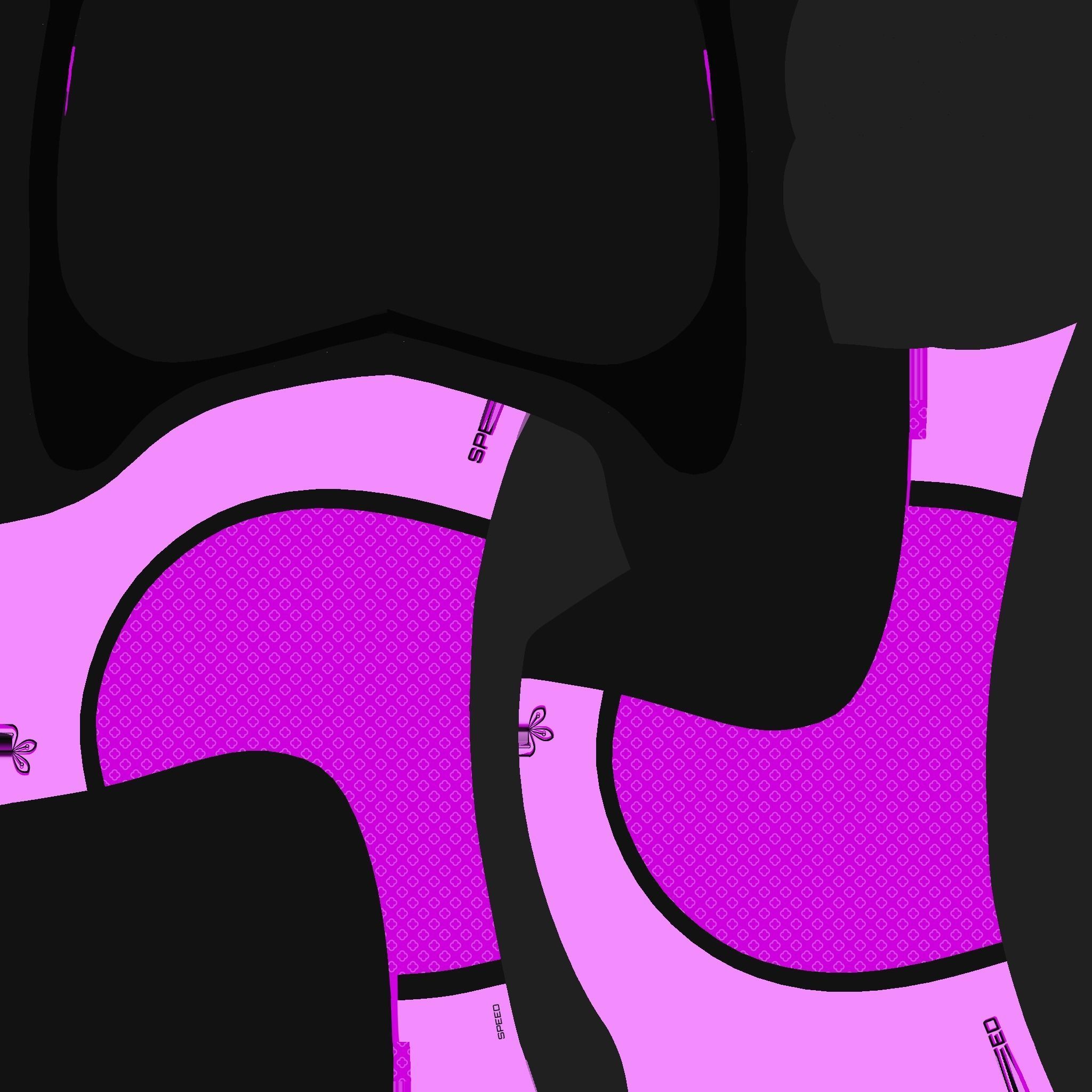 Cartoon Helmet Kart A05 Pink - Character Design Low-poly 3D model_17