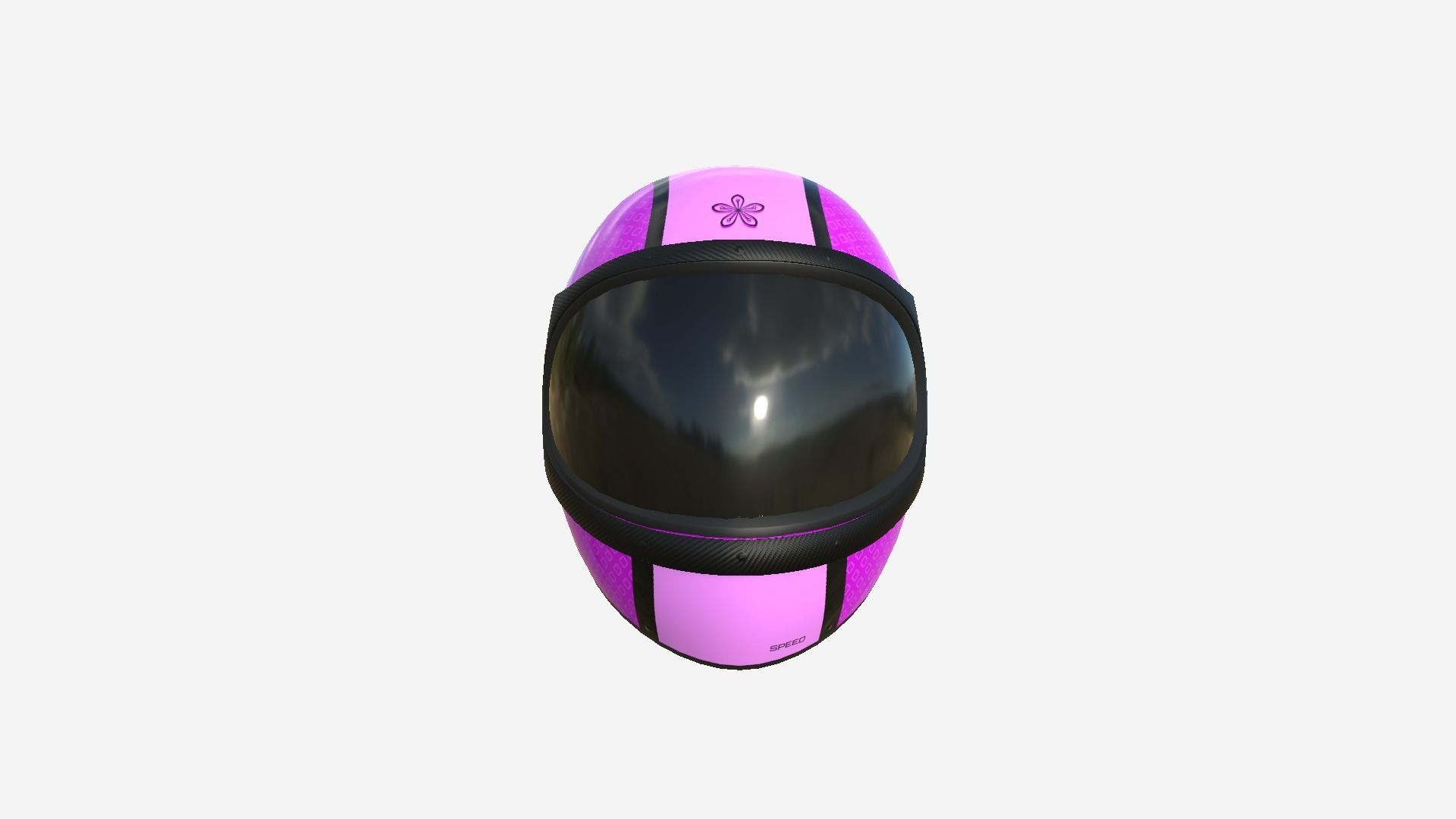 Cartoon Helmet Kart A05 Pink - Character Design Low-poly 3D model_3