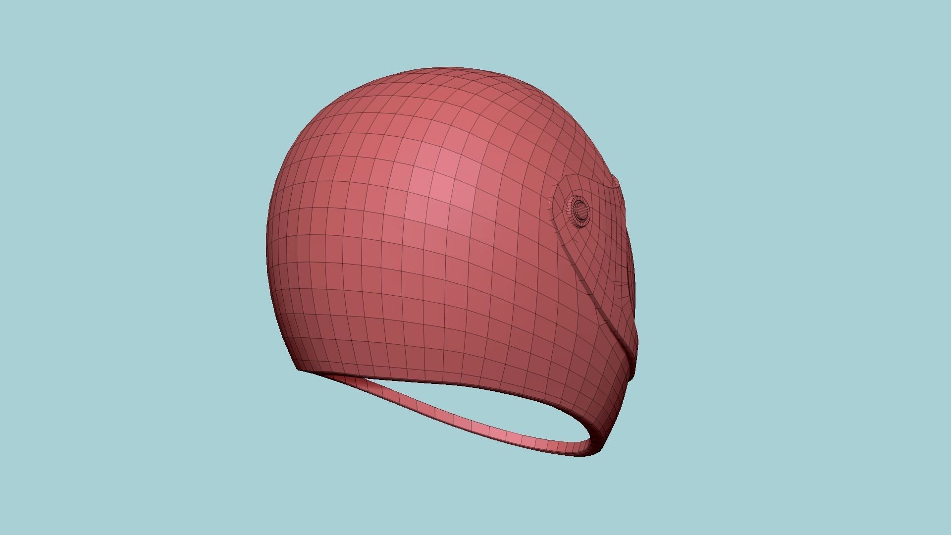 Cartoon Helmet Kart A07 Black - Character Design Low-poly 3D model_15