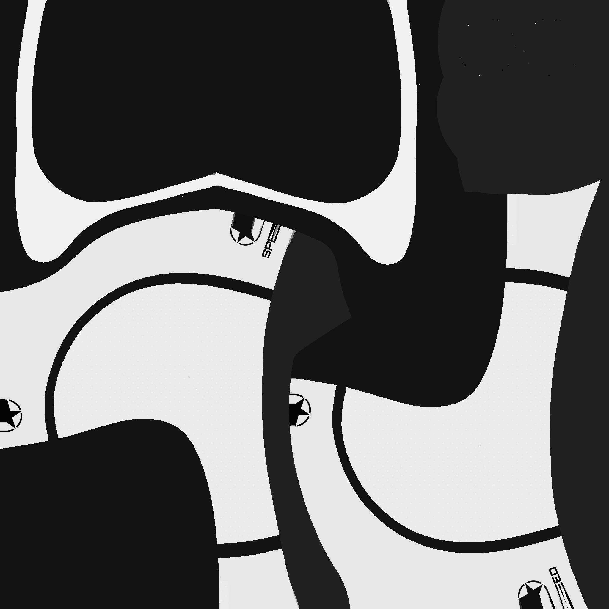 Cartoon Helmet Kart A08 White - Character Design Low-poly 3D model_17