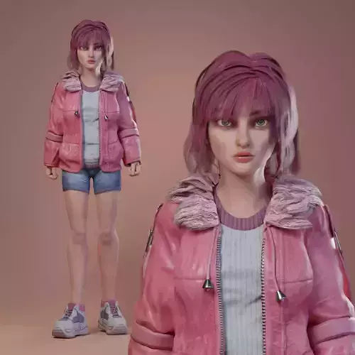 Kristi girl jacket and shorts