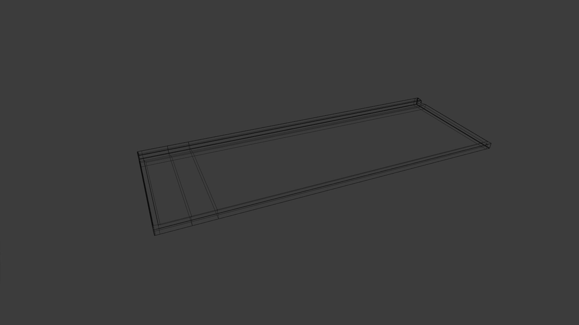 Keyboard device with usb cable Low-poly 3D model_4