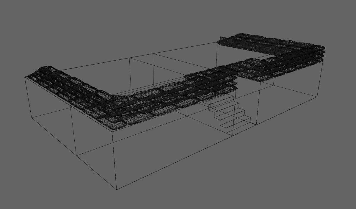 Sand Bag and Ladder - Bunker - Sacos de Areia 3D model_23