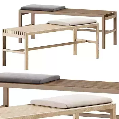 Slat Upholstered Bench by BassamFellows