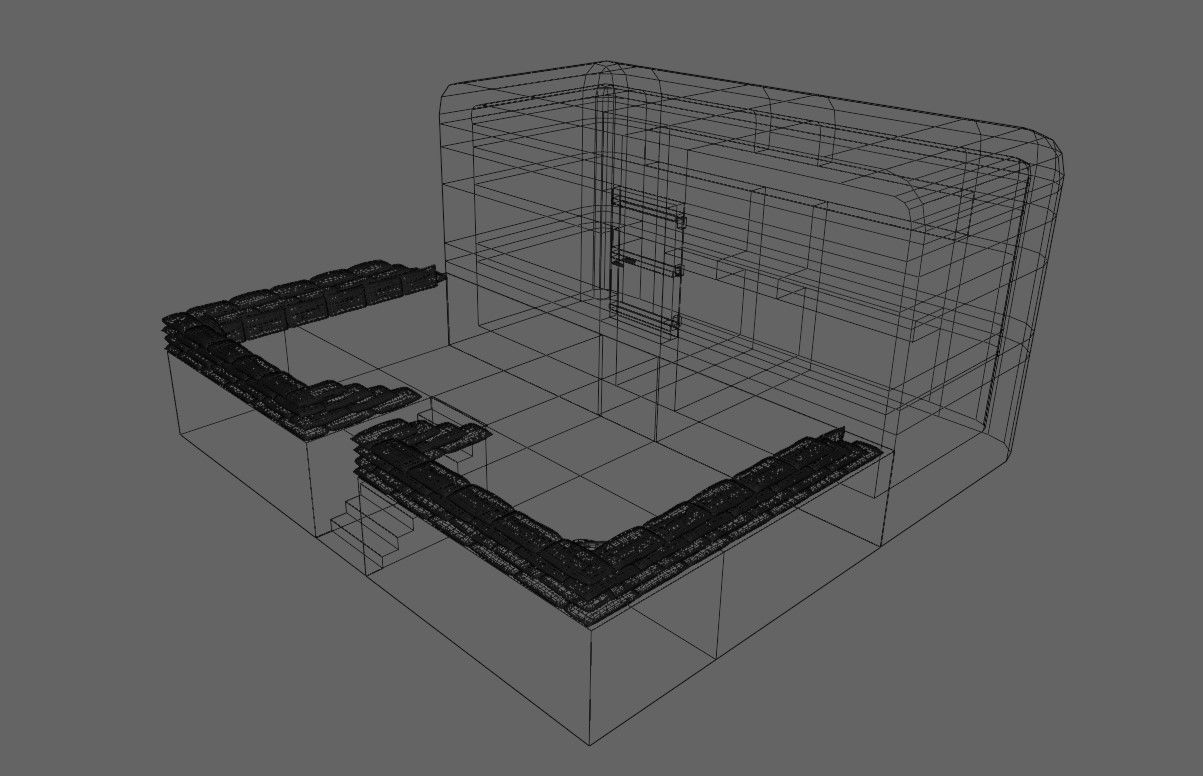 Bunker and Sand Bags - World War 3D model_29