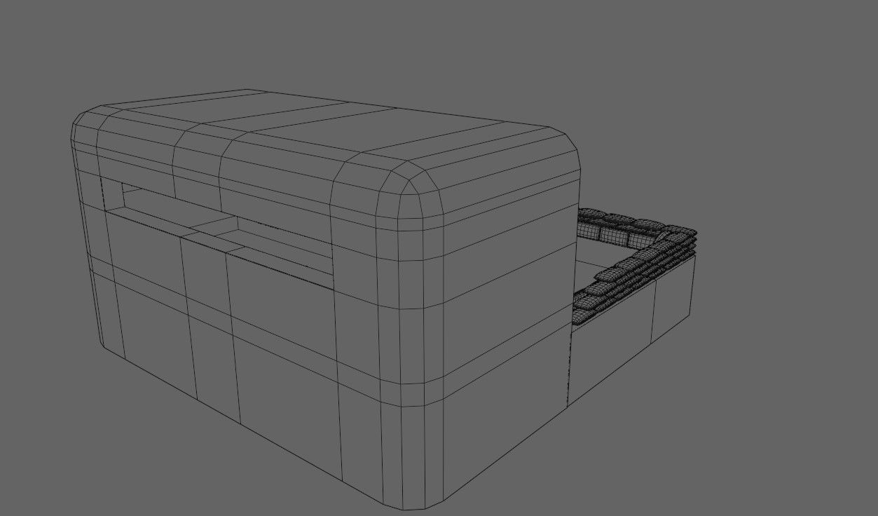Bunker and Sand Bags - World War 3D model_27