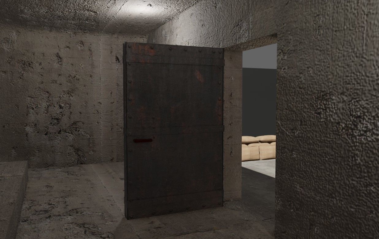 Bunker and Sand Bags - World War 3D model_8