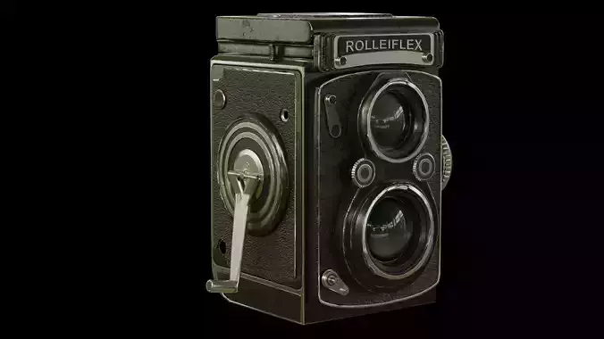 VINTAGE CAMERA Low-poly 3D model