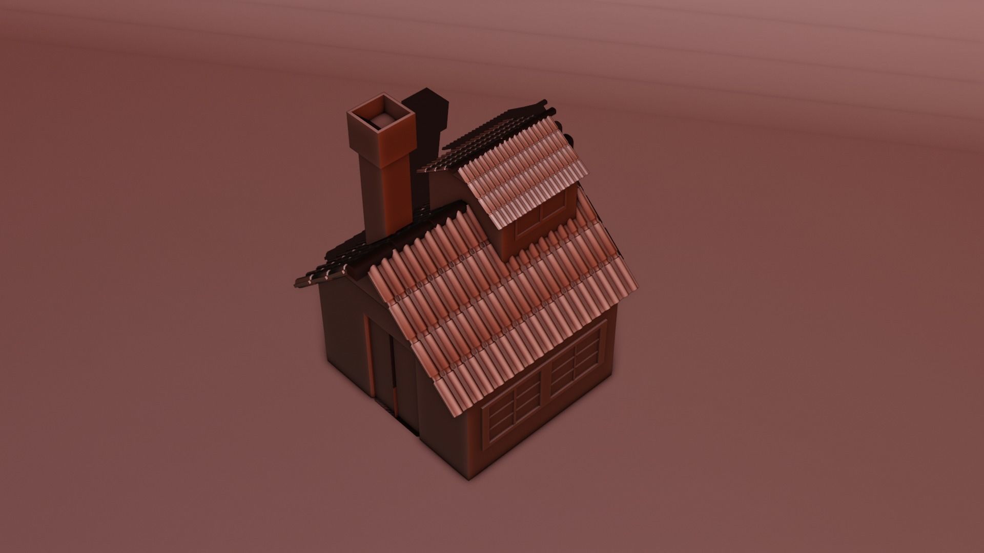 Low Poly House Free low-poly 3D model_11